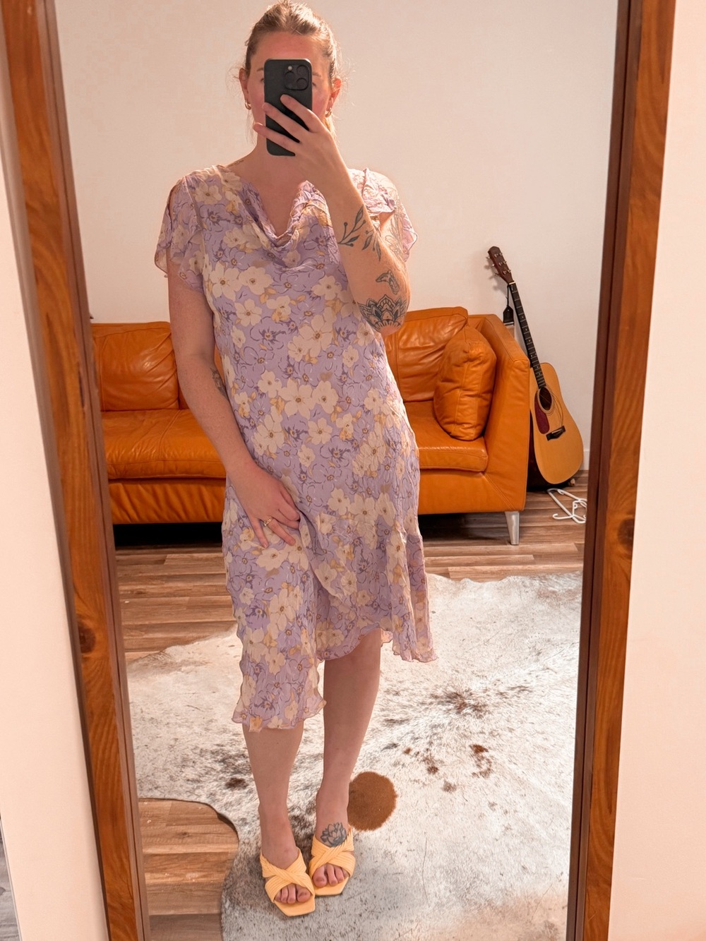 100% Silk Vintage Bias Cut Dress